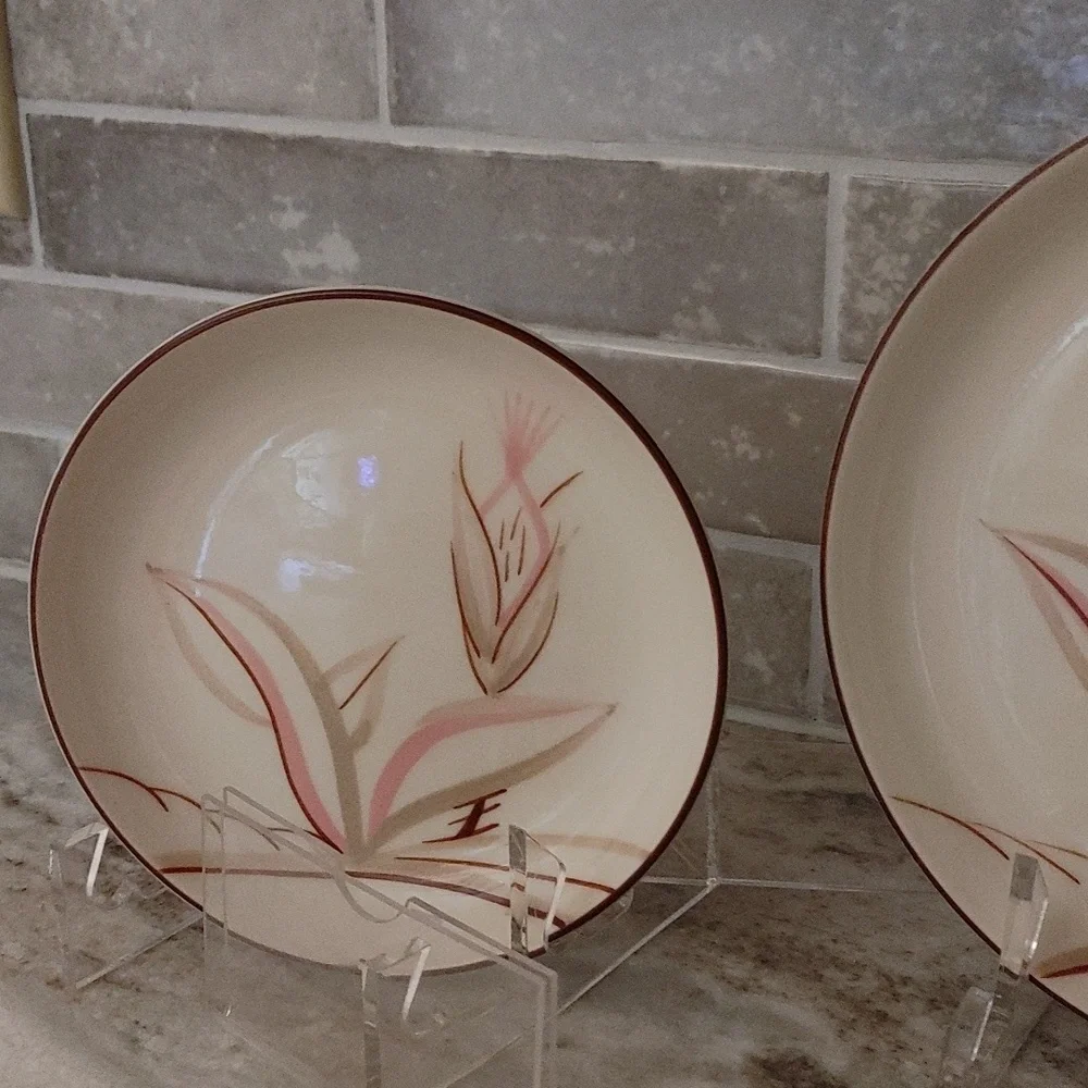 5 MCM Winfield Pink Dragon Flower Dishes